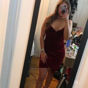 Elegant Burgundy Dress